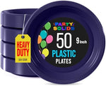 9 in. Navy Plastic Plates | 50 Count