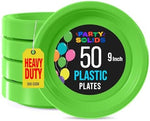 9 in. Lime Green Plastic Plates | 50 Count