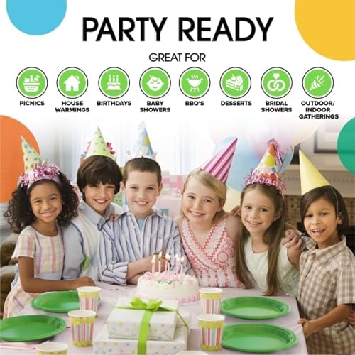 9 in. Lime Green Plastic Plates | 50 Count