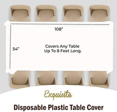 Black/White Checkered Plastic Table Covers | 12 Pack | 54 in. x 108 in.