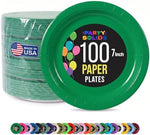 7 in. Emerald Green Paper Plates | 100 Count