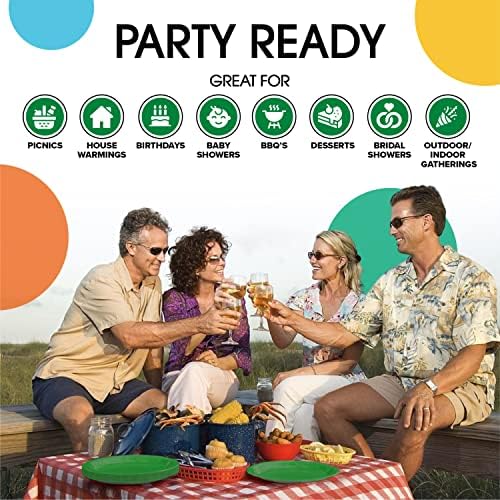 7 in. Emerald Green Paper Plates | 100 Count