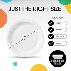 7 in. White Paper Plates | 50 Ct.
