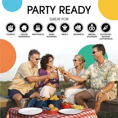 7 in. White Paper Plates | 50 Ct.