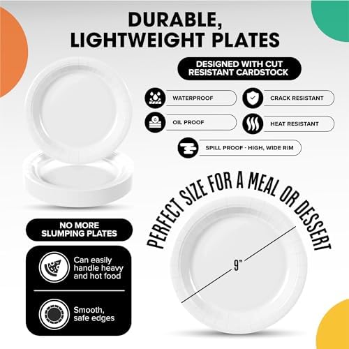 7 in. White Paper Plates | 50 Ct.
