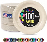 7 in. Ivory Paper Plates | 100 Count