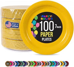 7 in. Yellow Paper Plates | 100 Count