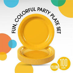 7 in. Yellow Paper Plates | 100 Count