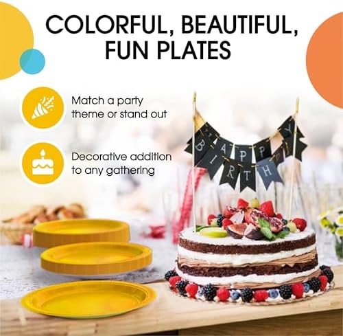 7 in. Yellow Paper Plates | 100 Count