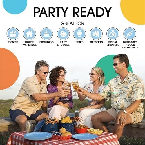 7 in. Light Blue Paper Plates | 100 Count