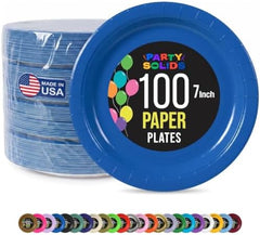 7 in. Dark Blue Paper Plates | 100 Count