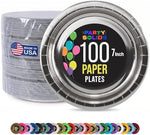 7 in. Reflective Silver Paper Plates | 100 Count