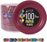 7 in. Burgundy Paper Plates | 100 Count