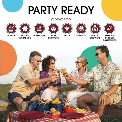 7 in. Burgundy Paper Plates | 100 Count