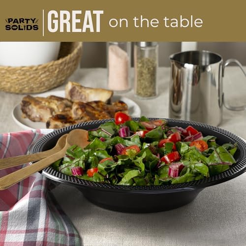 12 Oz. Black Plastic Bowls | 100 Count