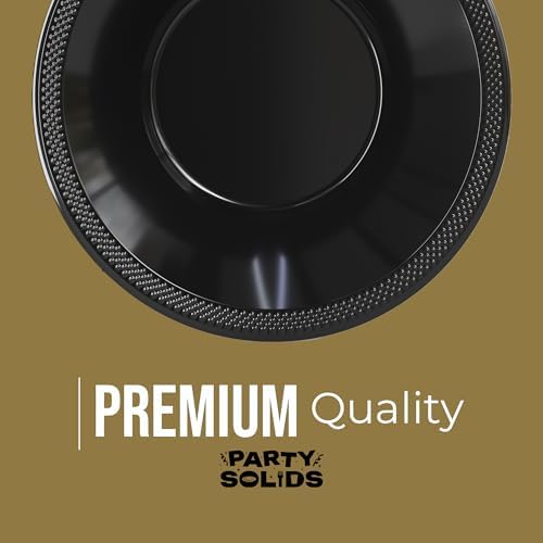 12 Oz. Black Plastic Bowls | 100 Count