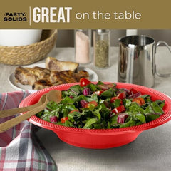 12 Oz. Red Plastic Bowls | 100 Count