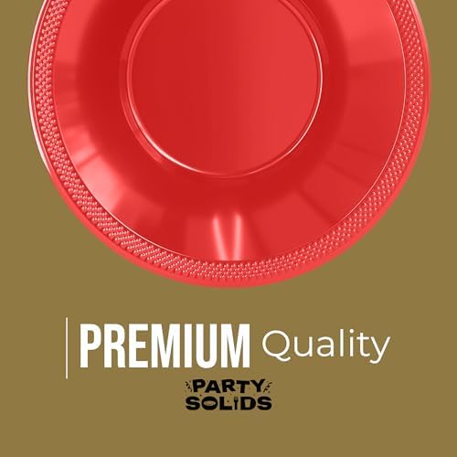 12 Oz. Red Plastic Bowls | 100 Count
