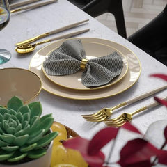 Trendables Cutlery Combo Ivory/Gold | 120 Count