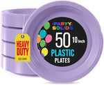 10 in. Lavender Plastic Plates | 50 Count