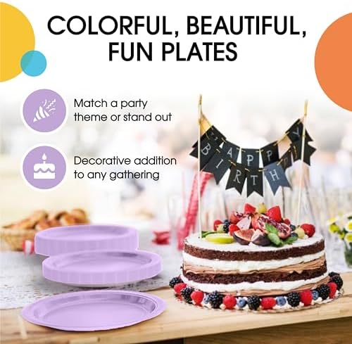 7 in. Lavender Paper Plates | 100 Count