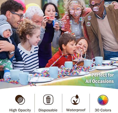 Iridescent Plastic Table Covers | 12 Count | 54 in. x 108 in.