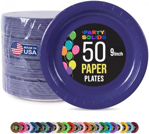 9 in. Navy Paper Plates | 50 Ct.