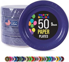 9 in. Navy Paper Plates | 50 Ct.