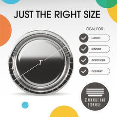 7 in. Reflective Silver Paper Plates | 50 Ct.