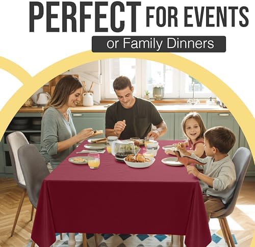 Premium Burgundy Plastic Table Covers | 12 Count | 54 in. x 108 in.