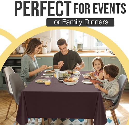 Premium Brown Plastic Table Covers | 12 Pack | 54 in. x 108 in.