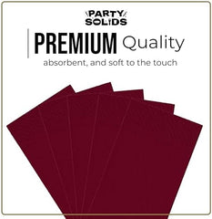 Burgundy Guest Towel Napkins | 8 in. x 4 in. | 40 Ct.