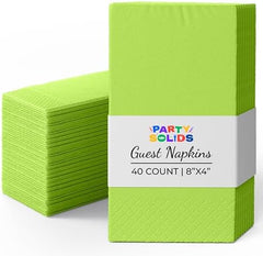 Lime Green Guest Towel Napkins | 8 in. x 4 in. | 40 Ct.
