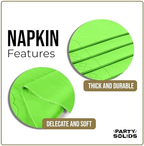 Lime Green Guest Towel Napkins | 8 in. x 4 in. | 40 Ct.