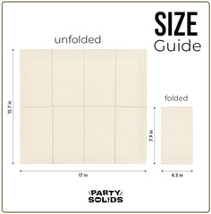 Ivory Guest Towel Napkins | 8 in. x 4 in. | 40 Ct.