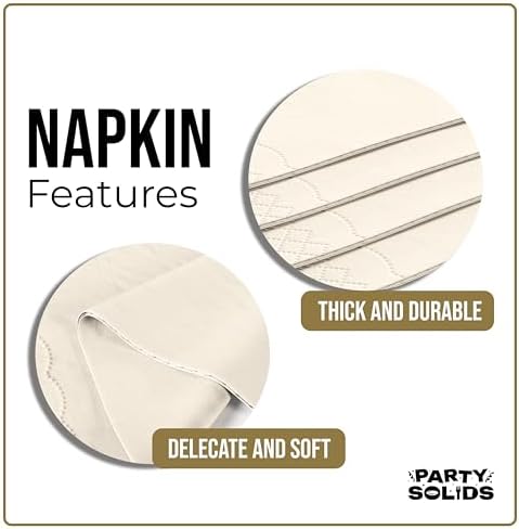 Ivory Guest Towel Napkins | 8 in. x 4 in. | 40 Ct.