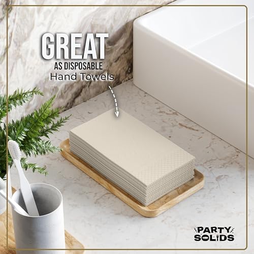 Ivory Guest Towel Napkins | 8 in. x 4 in. | 40 Ct.