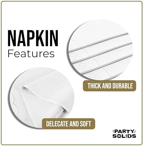 White Guest Towel Napkins | 8 in. x 4 in. | 40 Ct.