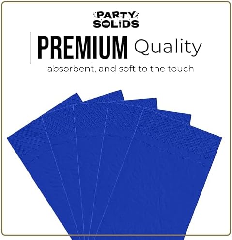 Dark Blue Guest Towel Napkins | 8 in. x 4 in. | 40 Ct.