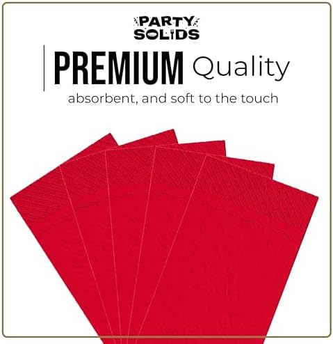 Red Guest Towel Napkins | 8 in. x 4 in. | 40 Ct.