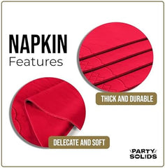 Red Guest Towel Napkins | 8 in. x 4 in. | 40 Ct.
