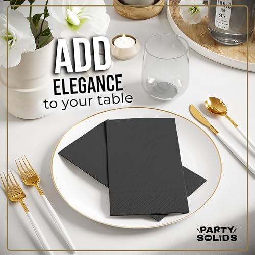 Black Guest Towel Napkins