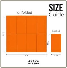 Orange Guest Towel Napkins | 8 in. x 4 in. | 40 Ct.