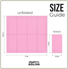 Pink Guest Towel Napkins | 8 in. x 4 in. | 40 Ct.