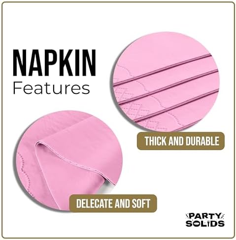 Pink Guest Towel Napkins | 8 in. x 4 in. | 40 Ct.