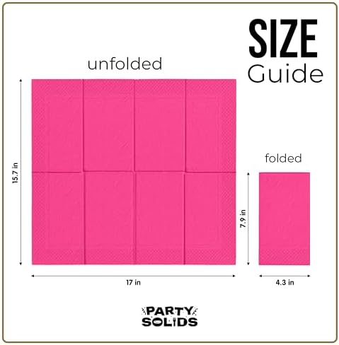 Cerise Guest Towel Napkins | 8 in. x 4 in. | 40 Ct.