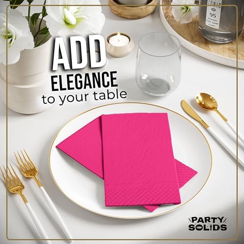 Cerise Guest Towel Napkins | 8 in. x 4 in. | 40 Ct.