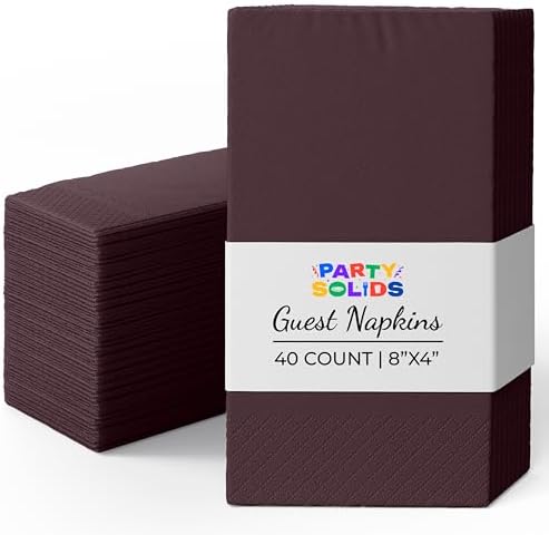 Brown Guest Towel Napkins | 8 in. x 4 in. | 40 Ct.