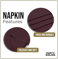 Brown Guest Towel Napkins | 8 in. x 4 in. | 40 Ct.