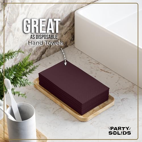 Brown Guest Towel Napkins | 8 in. x 4 in. | 40 Ct.